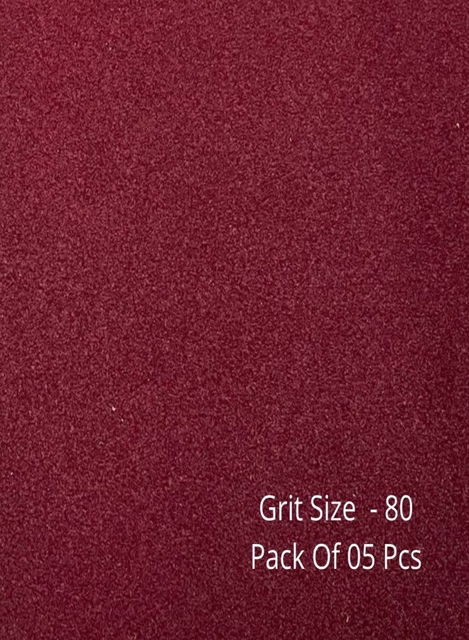 Color Zebra SAND PAPER/EMERY PAPER/SANDING PAPER Grit - 80 .Pack of 05 Sheets of Aluminum Oxide Sanding Paper. For Dry Sanding of Wood and Metal. - Image 2